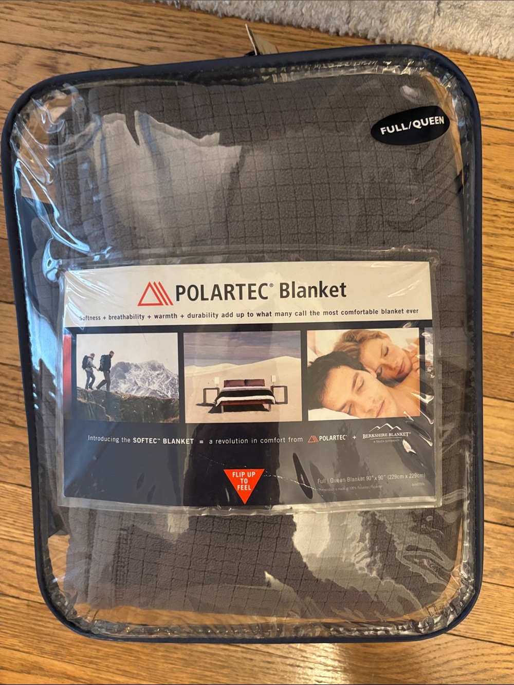 Polartec Full/Queen Gray Softec Blanket - Plush Warmth